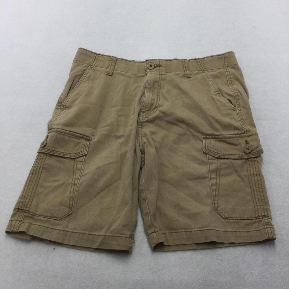 Denali Cargo Shorts Mens 32 Beige Stretch Pockets Outdoor 11 Inseam Casual
